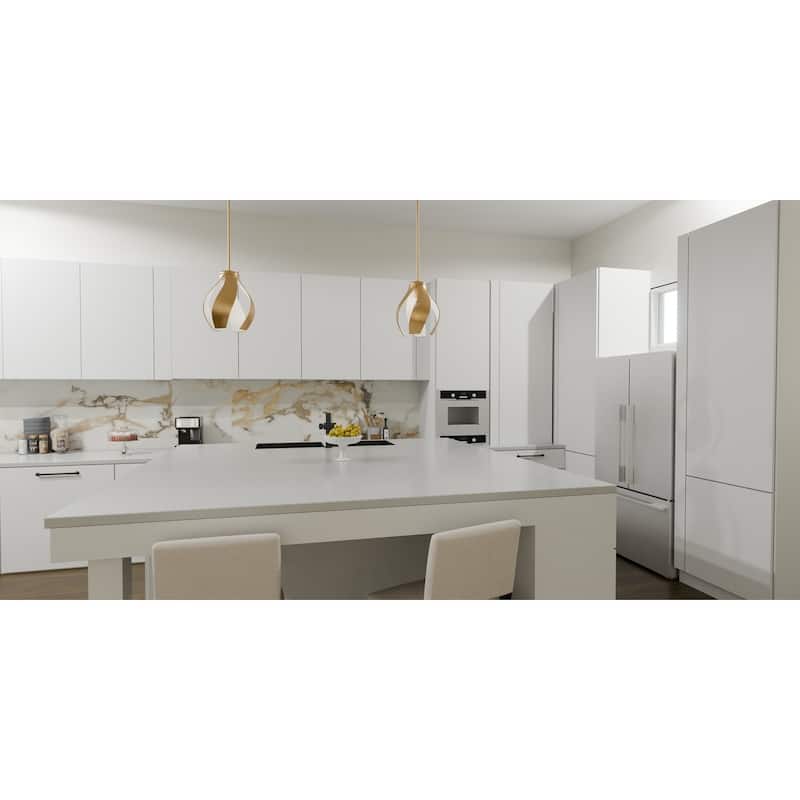 Kiko 1-Light Brushed Weathered Brass Pendant Light