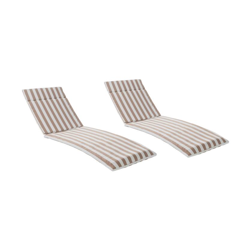 Salem Outdoor Cushion Set for Chaise Lounge - Cushions only (Set of 2) by Christopher Knight Home - 79.25"L x 27.50"W x 1.50"H
