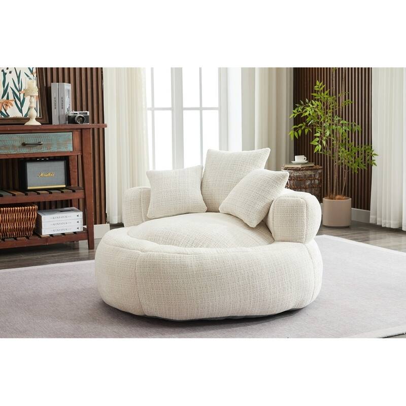 Round Bean Bag Chairs for Soft Chenille Cover