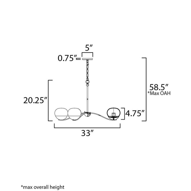Maxim 24646MR Lucerne 6 Light 33" Wide Chandelier