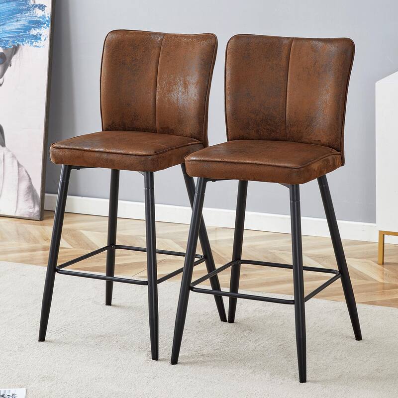 Techno-Fabric Bar Chair Set - Two Pieces,The backrest has a vertical and smooth line design