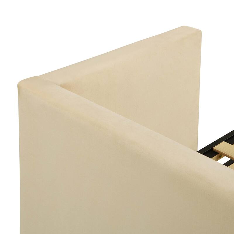 Twin Size Upholstered Daybed with Pop Up Trundle