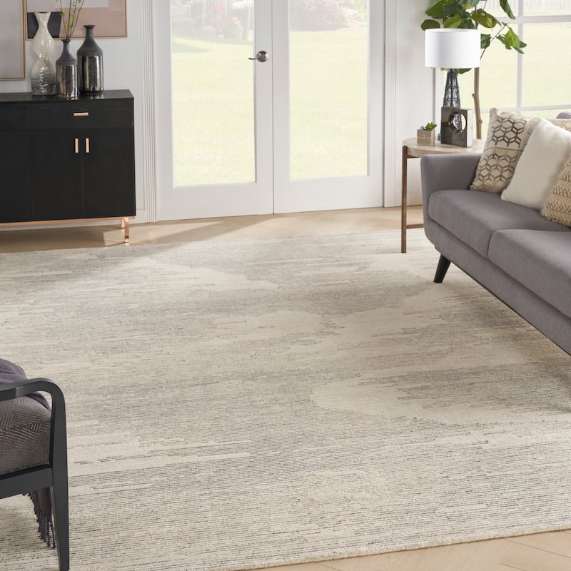 Michael Amini Star Shimmer Abstract Geometric Area Rug