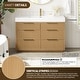preview thumbnail 75 of 77, Hohhot Bath Vanity with Integrated Stone Sink Top without Mirror