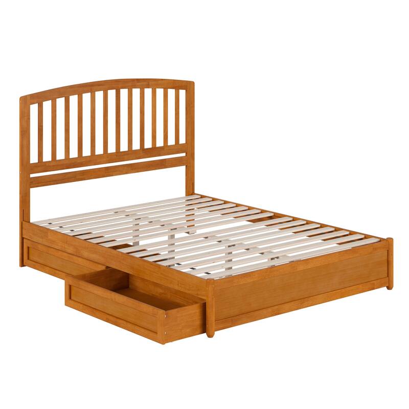 Lucia Platform Bed with Panel Footboard and Storage Drawers