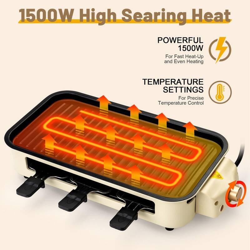 Electric Indoor Grill,2 in 1 Indoor Grills for Kitchen with Grill Net