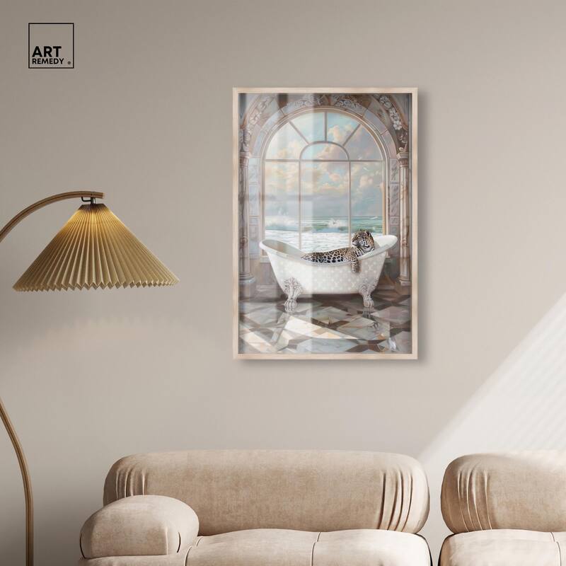 Jaguar Arch Bathroom Glam Shadowbox by Art Remedy