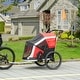 preview thumbnail 1 of 15, Aosom 2-in-1 Pet Bike Trailer, Dog Stroller, Small Pet Bicycle Cart Carrier with Safety Leash, and Easy Fold Design Red