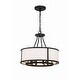 preview thumbnail 1 of 7, Crystorama Lighting Group BRY-8004 Bryant 4 Light 18" Wide Drum Black Forged