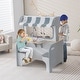 preview thumbnail 12 of 11, Costway 2 in 1 Kids Play Kitchen& Restaurant Double Sided Wooden - See Details