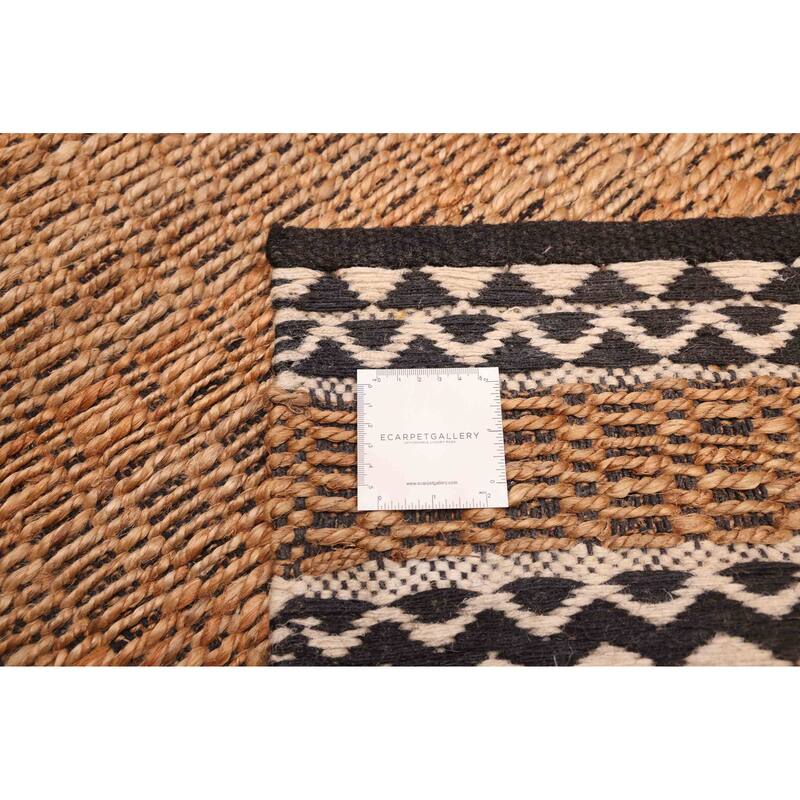 ECARPETGALLERY Braided Weave Palas Denizli Light Brown Jute Rug - 2'8 x 9'8