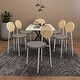 preview thumbnail 37 of 78, Leisuremod Euston Modern Dining Chair Upholstered Velvet or Leather Seat Wicker Back Accent Chair for Home Living Room & Kitchen