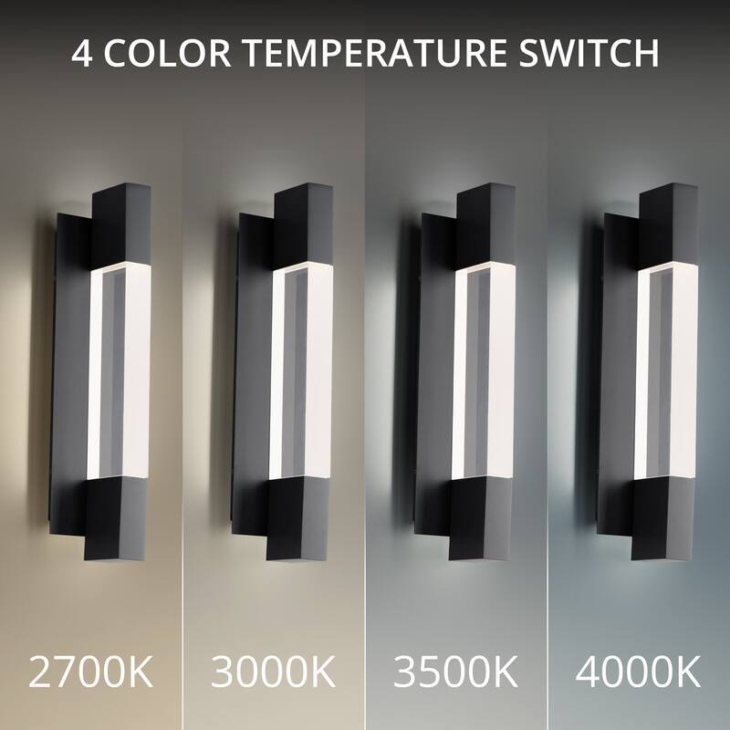 Heliograph 18in LED Outdoor Wall Light 2700K in Black