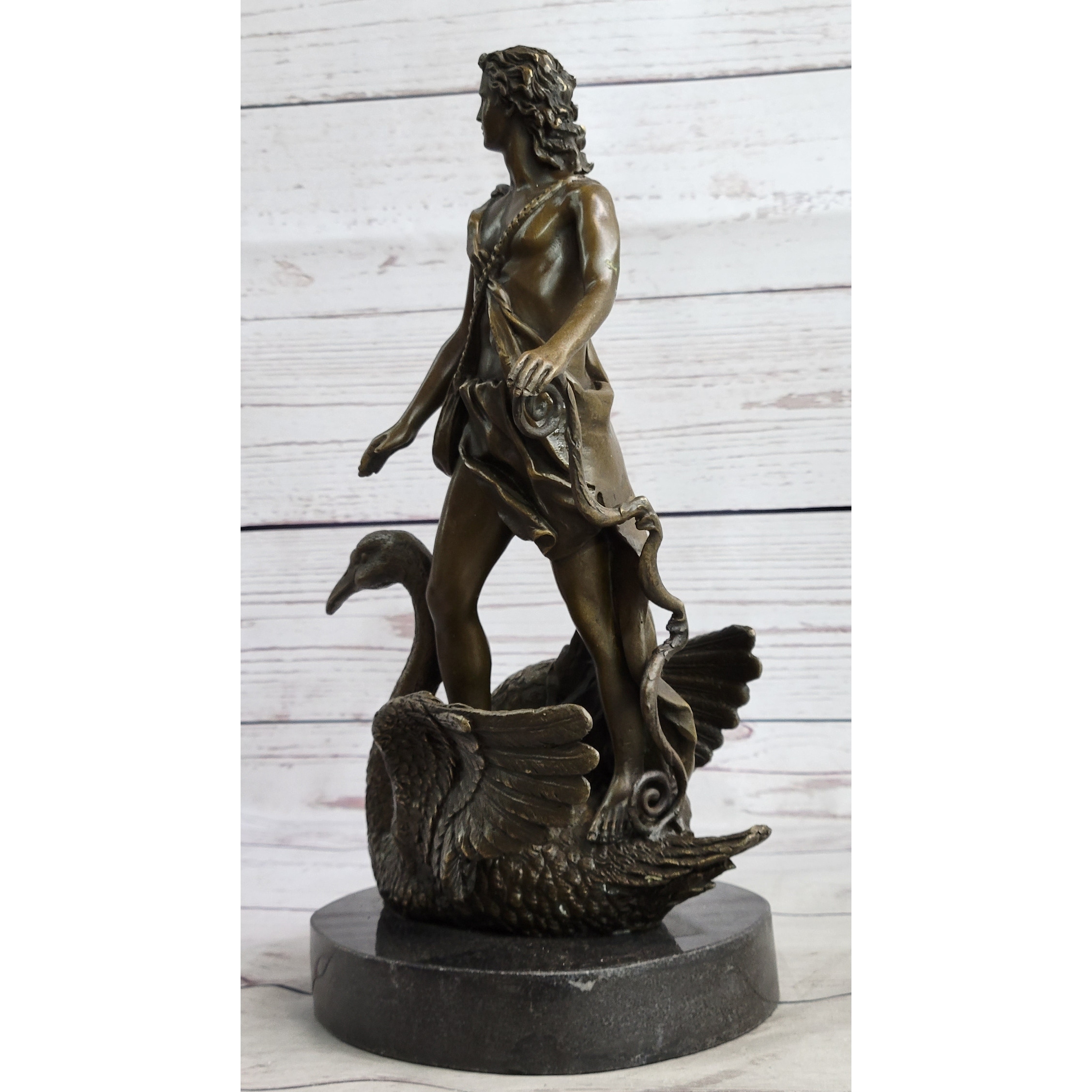 Leda Zeus Swan Greek Mythology Bronze Sculpture Statue Lost Wax