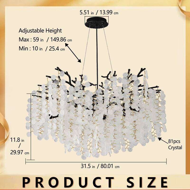 Modern Tree Branch Chandelier Crystal Pendannt Light Fixtures