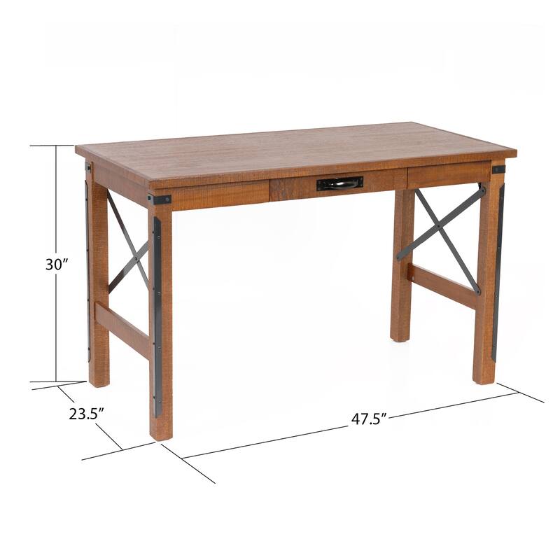 48 Inch Desk with USB Ports - Modern Computer Writing Table with Hutch