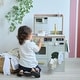 preview thumbnail 32 of 40, Teamson Kids Little Chef Lake Tahoe Wooden Play Kitchen - Washer & Mini Garden