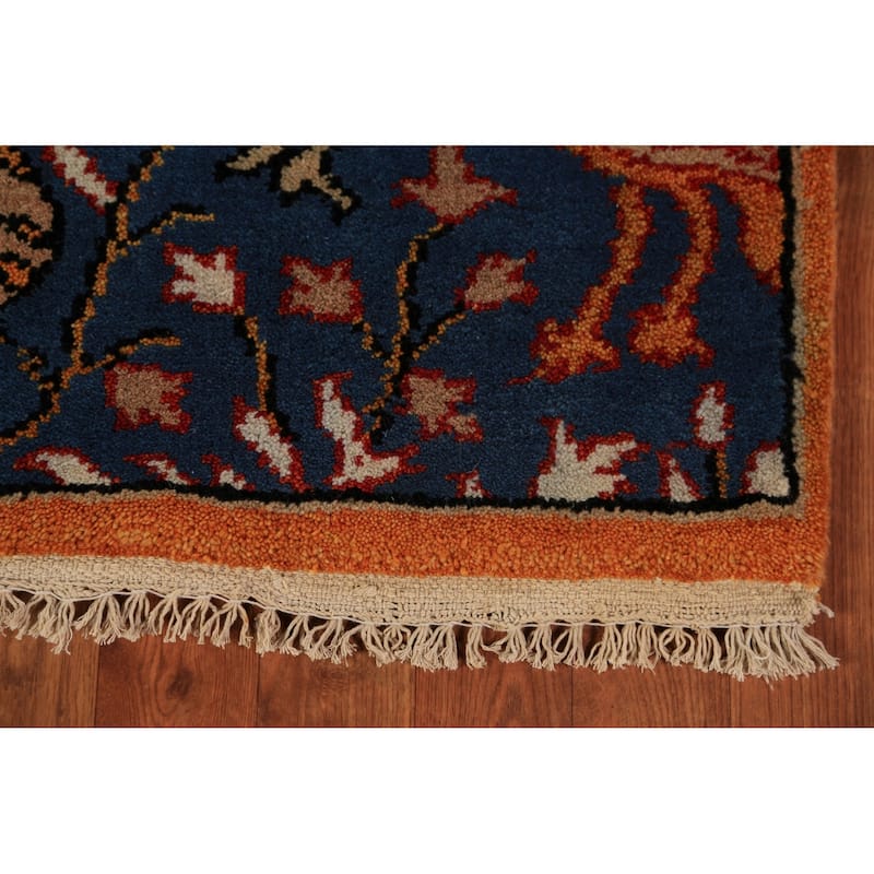Blue Ziegler Indian Foyer Rug Hand-Knotted Wool Carpet - 2'6"x 5'9"