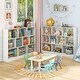 preview thumbnail 3 of 21, 41 inches Wooden Toy Storage Organizer with 10 Cubes for Classroom Daycare Nursery Kindergarten - 55" x 9.5" x 41" (L x W x H)