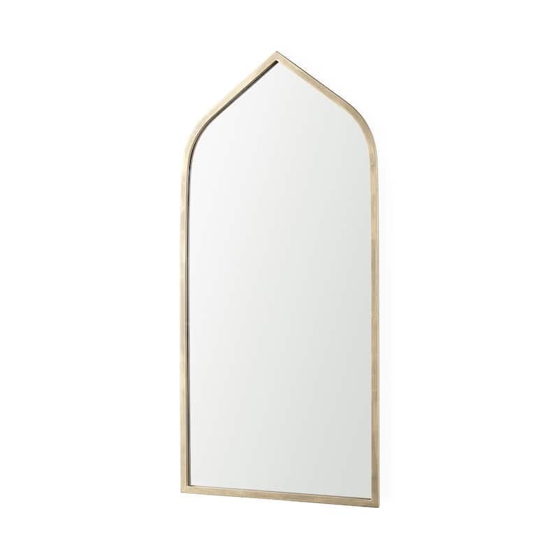 HomeRoots 48" Gold Metal Arch Framed Accent Mirror - 23.62 in. x 47.83 in. x 1.18 in.