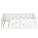 preview thumbnail 29 of 94, White Bed Frame Montessori Bed Twin Size Toddler Floor Bed with Guardrails and Door for Children Boys Girls Kids Playroom