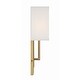 preview thumbnail 4 of 4, Brent 1 Light Vibrant Gold Sconce - 6.5"W x 15"H x 4"D
