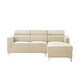 preview thumbnail 5 of 8, 83.4" L-shaped Sectional Sofa Velvet Upholstered Sofa & Right Hand Facing Chaise with Adjustable Headrest and Metal Legs