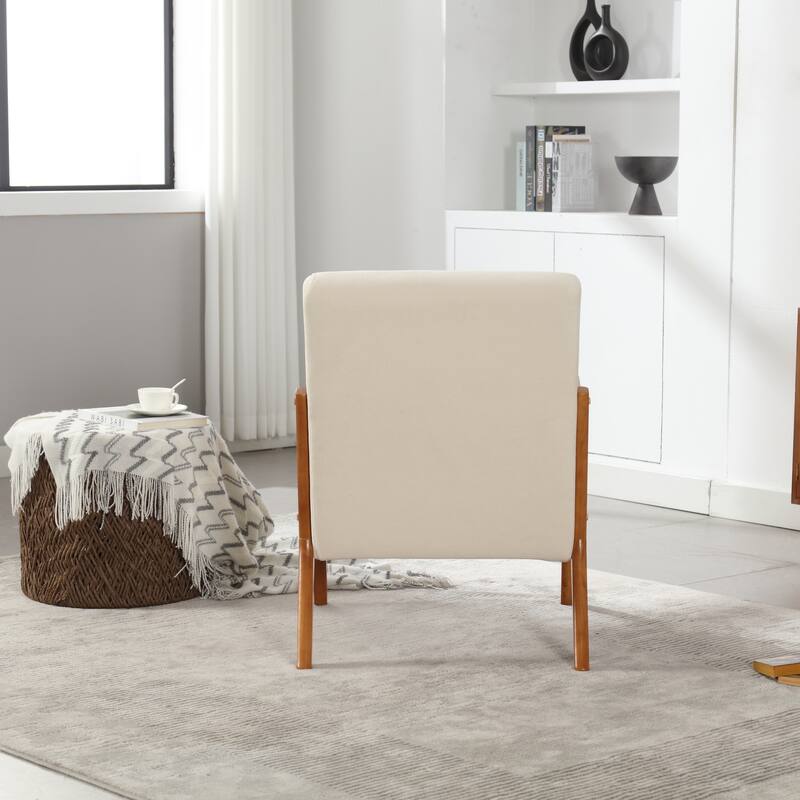 Modern Accent Chair Solid Wood Padding Lounge Armchairs - 23.23" * 29.53" * 30.71"