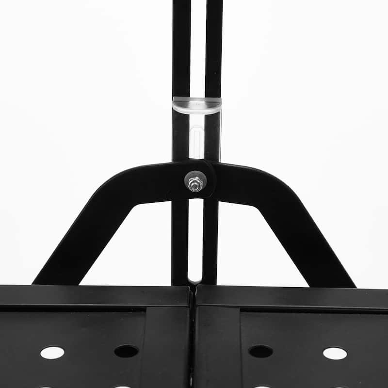 Urban Shop 3 Tier Foldable Rolling Metal Storage Shelf - 27" x 13.77" x 33.85"