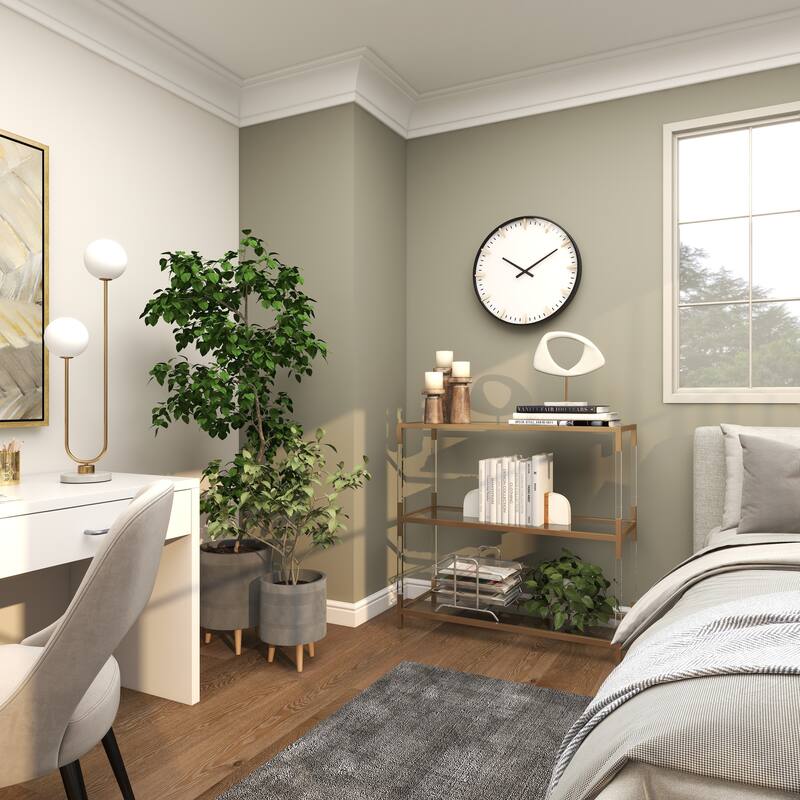 Dark Blue Glass Contemporary Wall Clock 20 x 20 x 3 - 20 x 3 x 20