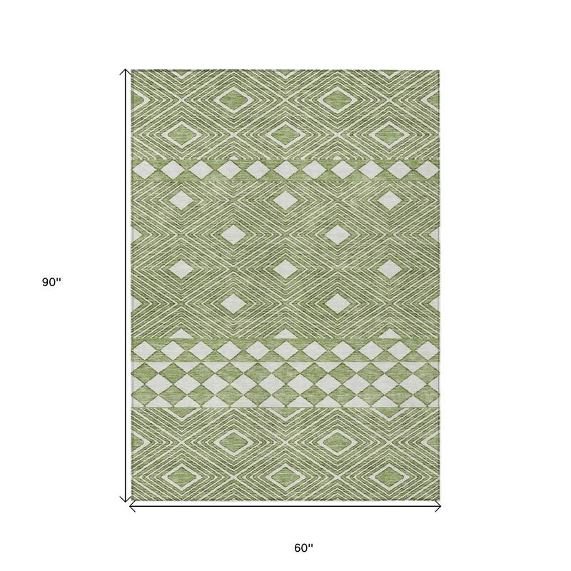 HomeRoots Geometric Transitional Rectangle Outdoor Rug