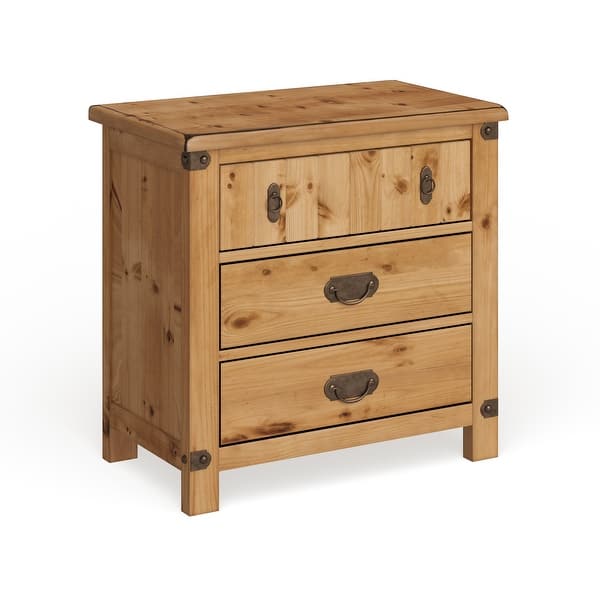 slide 2 of 12, Sierren Country Wood 3-Drawer Nightstand with USB Outlet by Furniture of America Weathered Elm