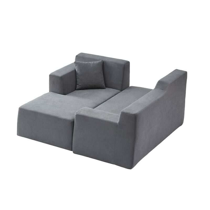 Boneless Couch, Cloud Couch Modular Sectional Sofa with Deeper Seat, L-Shaped Sofa Comfy Corduroy Couches for Living Room