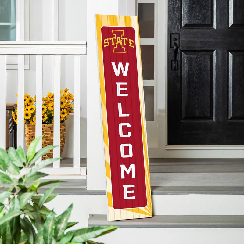 47" Porch Leaner Welcome Wall Sign, Iowa State University - Red