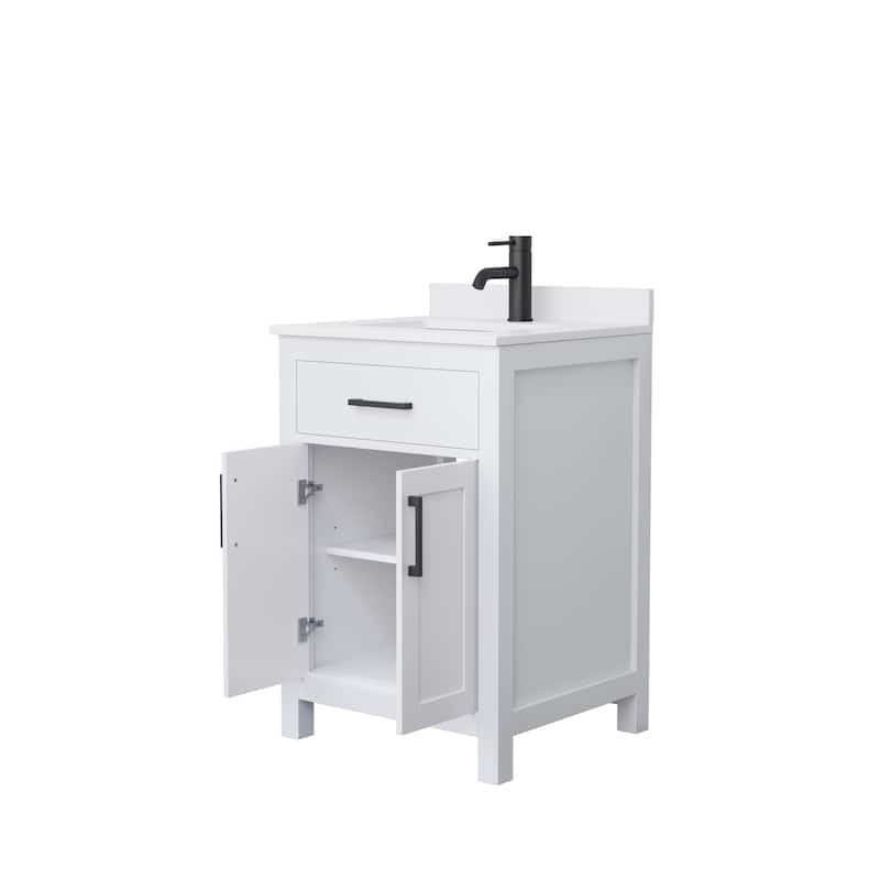 Beckett 24 Inch Single Vanity, Cultured Marble Top