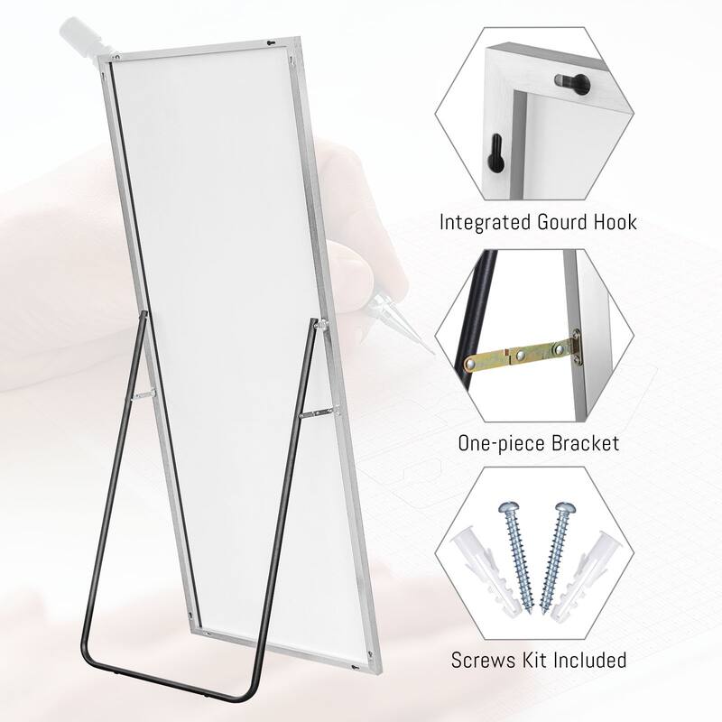 Dovelina Modern Full Length Floor Mirror - Freestanding Vanity Mirror for Bathroom or Living Space