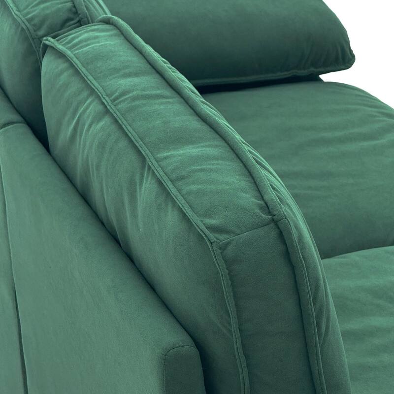 79" Loveseat Sofa Couch with Under-Seat Storage, Elegant 2-Seater Settee with Pillow Top Armrests for Living Room