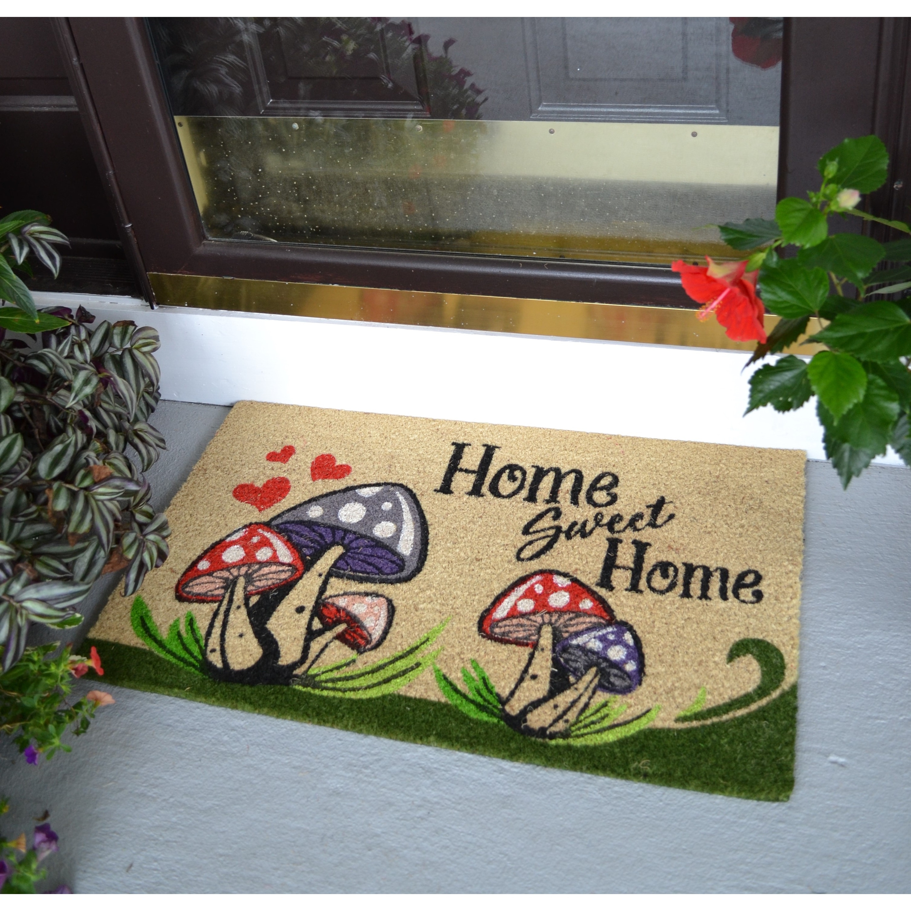 Mushrooms Outdoor Coir Non Skid Doormat