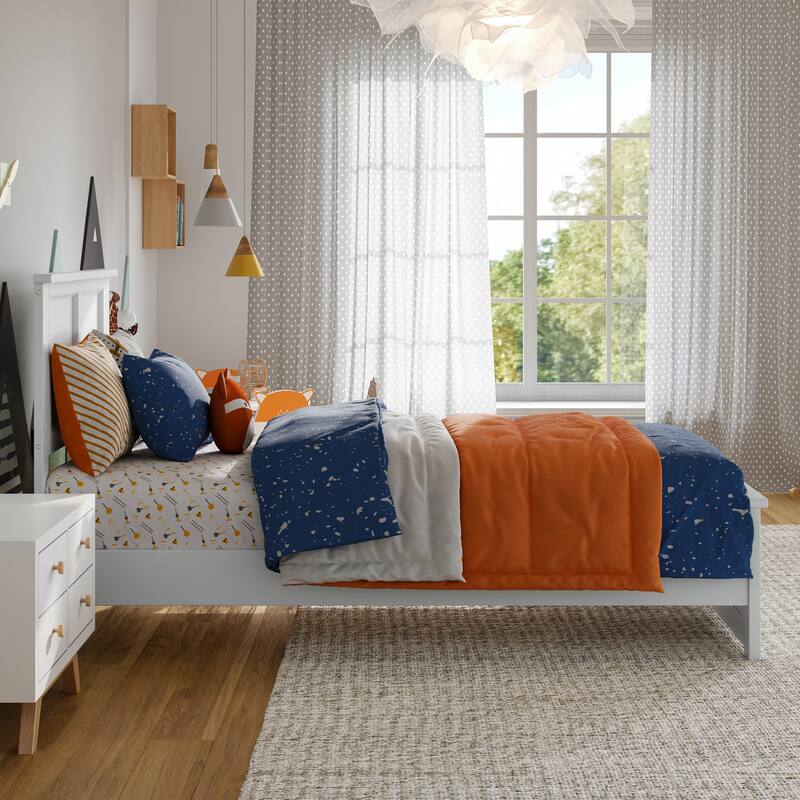 Charlotte Solid Wood Low Profile Platform Bed with Matching Footboard