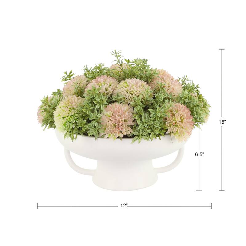 Dahlia Arrangement in Ceramic Pot - 15