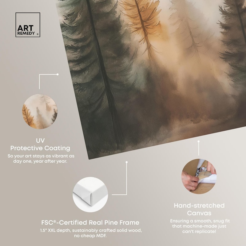 Misty Pines I Canvas by Art Remedy, Gallery Wrapped