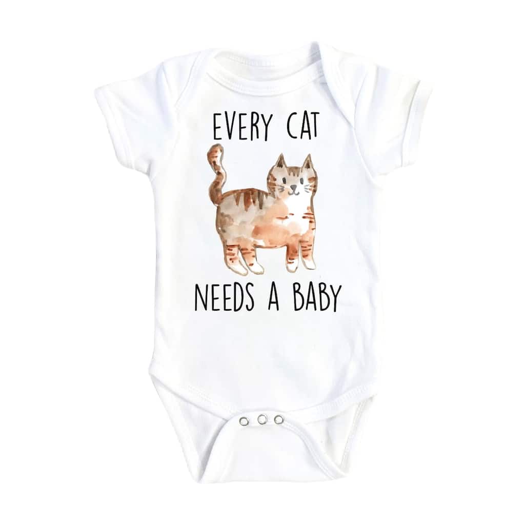 Cat Needs Baby - Baby Boy Girl Clothes Infant Bodysuit Funny Cute Newborn