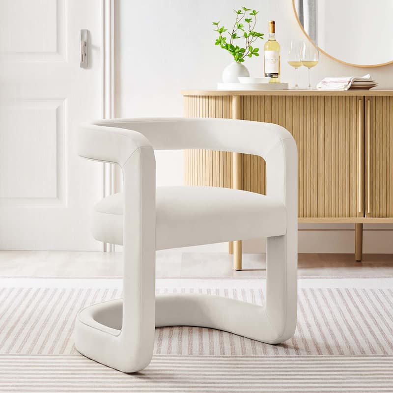 Bowie Performance Velvet Barrel Accent Chair