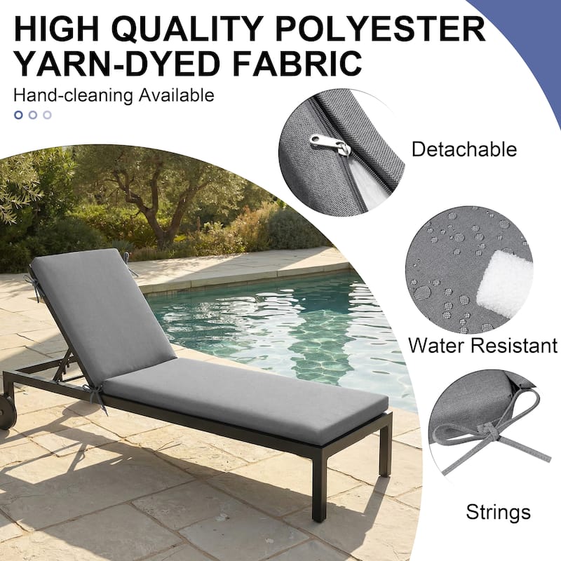 Outdoor Patio Chaise Lounge Chair Cushion