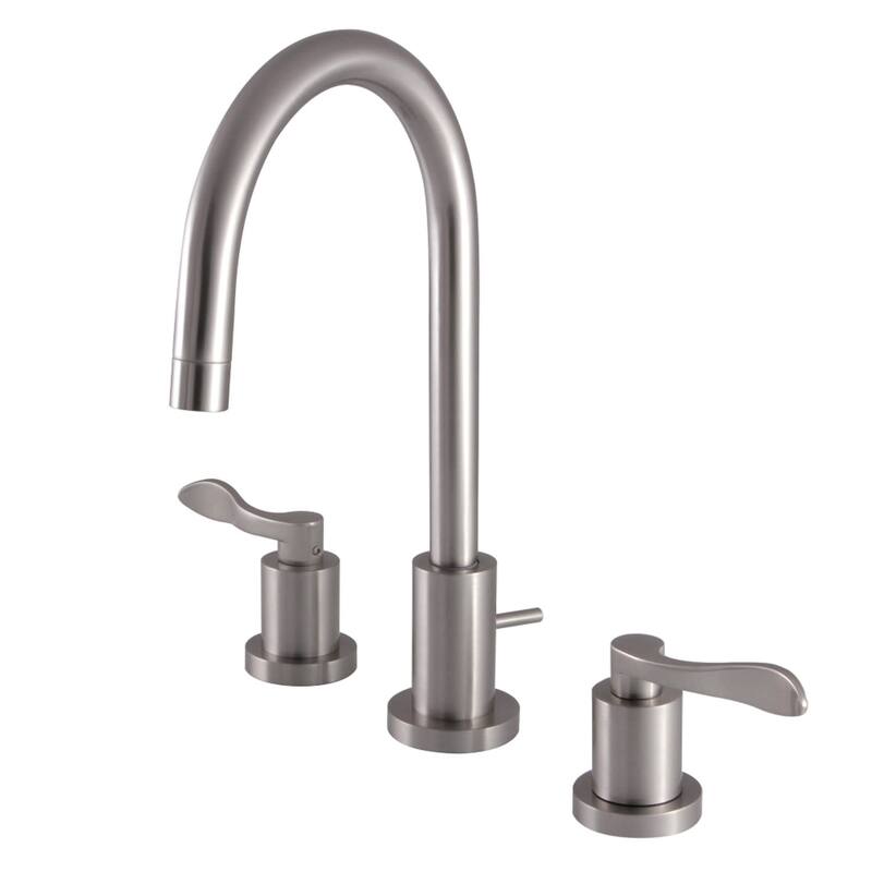 Kingston Brass 1.2 GPM Widespread Bathroom Faucet with Pop-Up Drain - Brushed Nickel