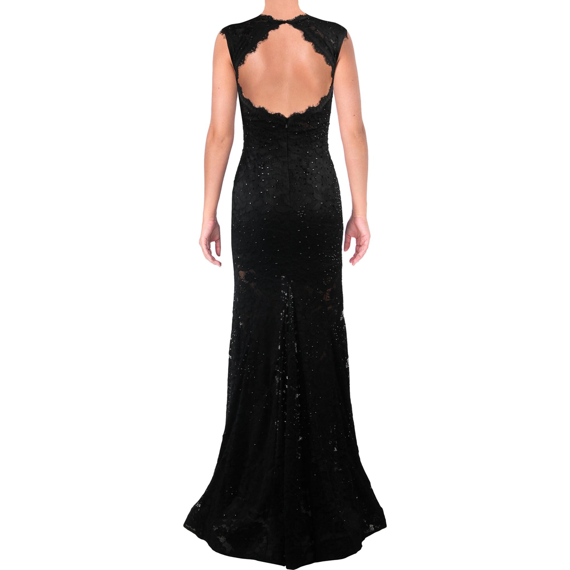 aqua embellished lace gown