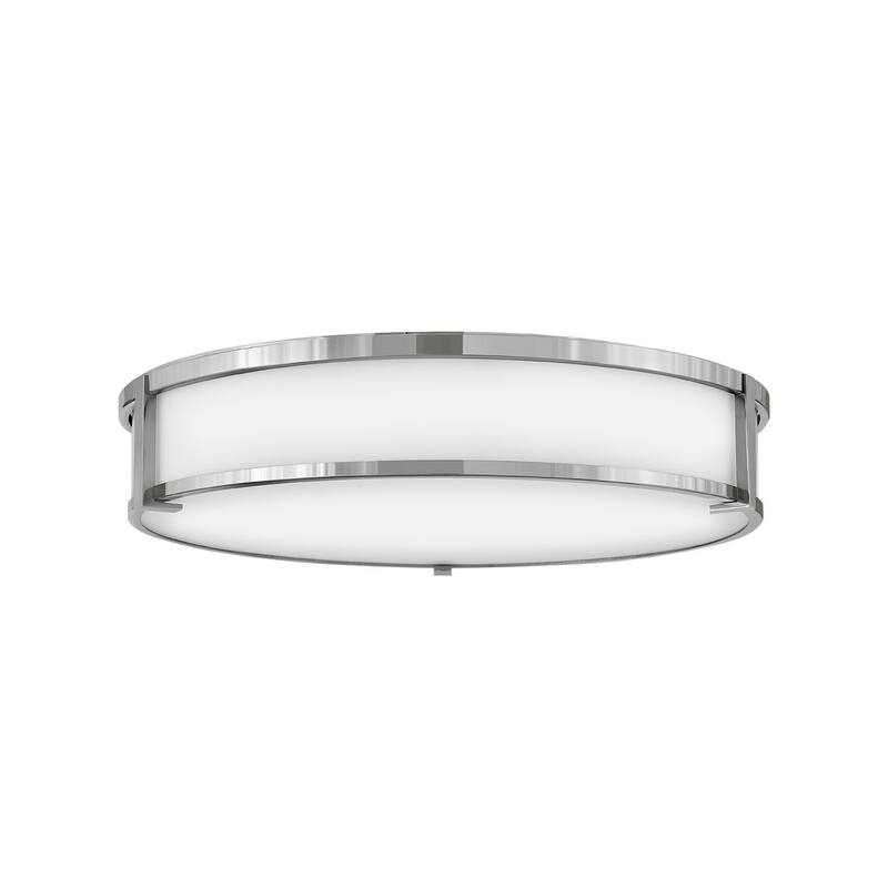 Hinkley Lighting 3244 Lowell 4 Light 24" Wide Flush Mount Drum Ceiling - Chrome