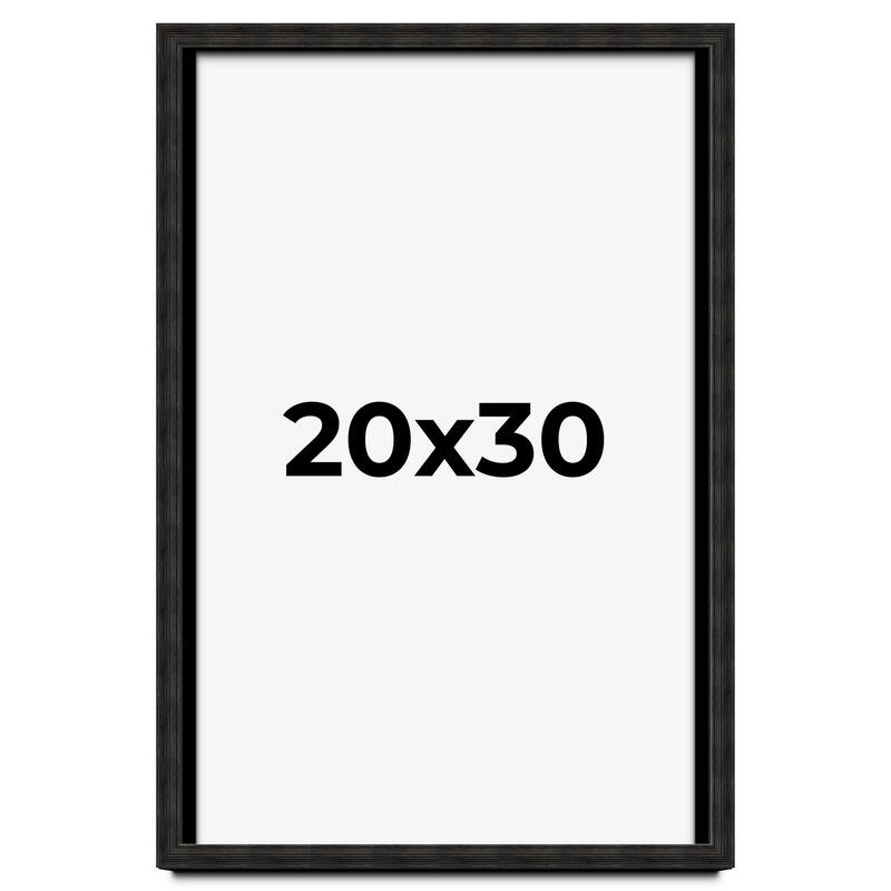 20x30 Shadow Box Black Rustic Barnwood Display Frame | 1.125 Inch
