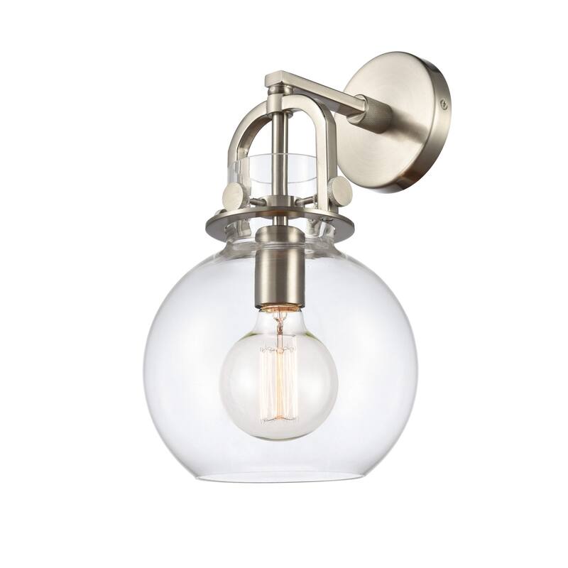 Bellevue Wendell 14" Tall Bathroom Sconce - Brushed Satin Nickel