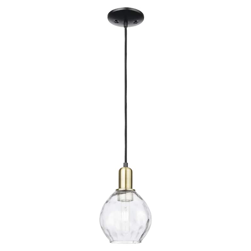 Innovations Lighting Endless Possibilities Arcadia - Waverly - 1 Light 6" Cord Hung Mini Pendant - Black Antique Brass